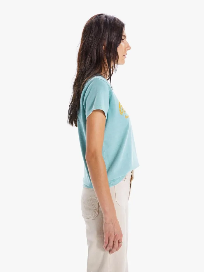 Women Tees Mother Denim The Boxy Goodie Goodie Teal