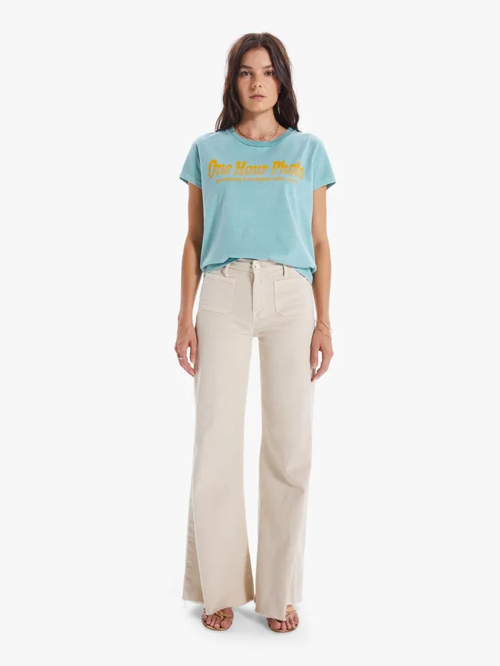 Women Tees Mother Denim The Boxy Goodie Goodie Teal