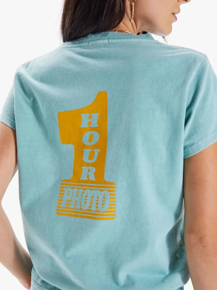 Women Tees Mother Denim The Boxy Goodie Goodie Teal