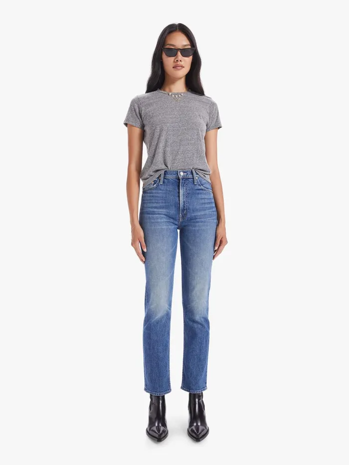 Women Tees Mother Denim The Lil Goodie Goodie Heather Grey