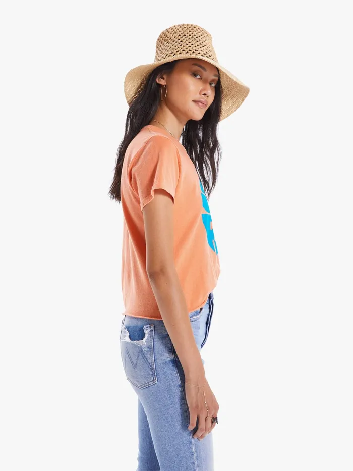 Women Tees Mother Denim The Rowdy Cutoff Pink