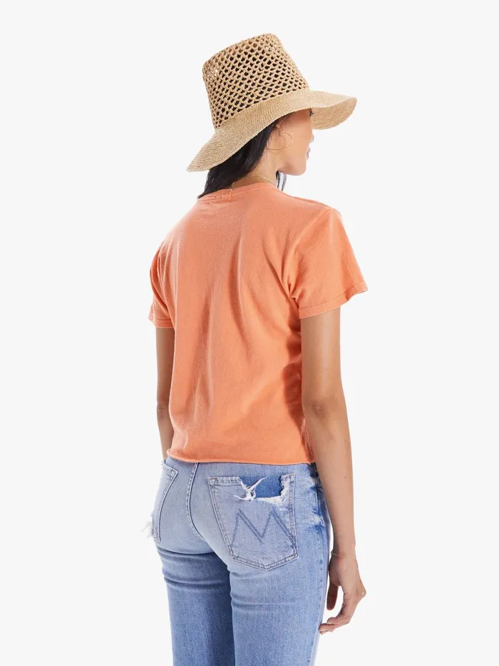 Women Tees Mother Denim The Rowdy Cutoff Pink
