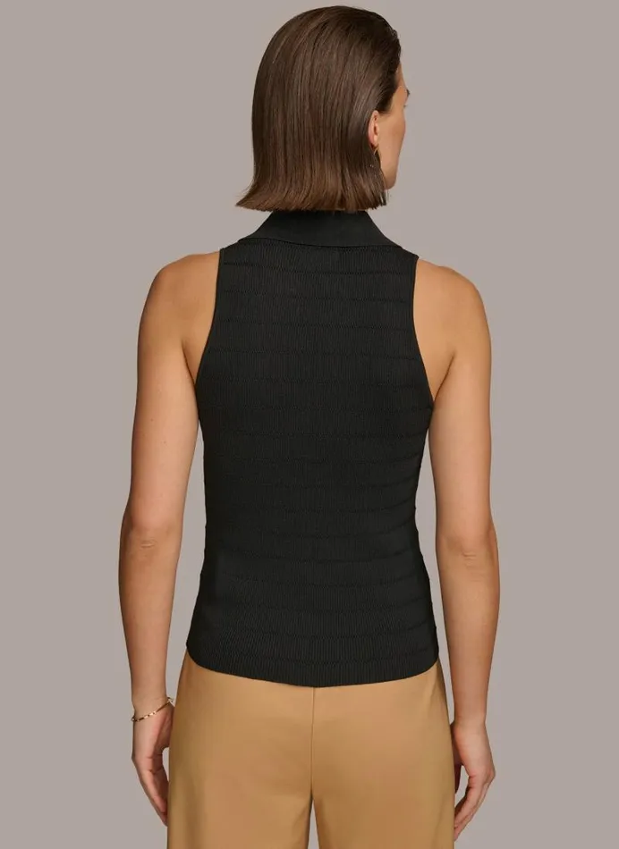 Women TEXTURE SWEATER WITH GOLD BUTTONS Black Donna Karan New York Sweaters And Tops Women TEXTURE SWEATER WITH GOLD BUTTONS Black Donna Karan New York Sweaters And Tops