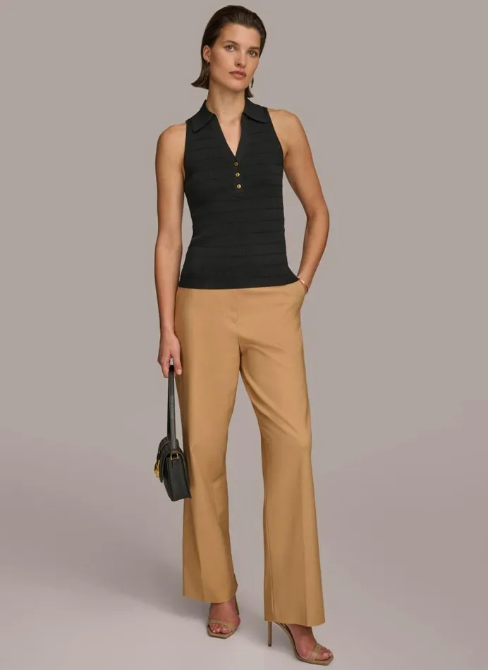 Women TEXTURE SWEATER WITH GOLD BUTTONS Black Donna Karan New York Sweaters And Tops Women TEXTURE SWEATER WITH GOLD BUTTONS Black Donna Karan New York Sweaters And Tops