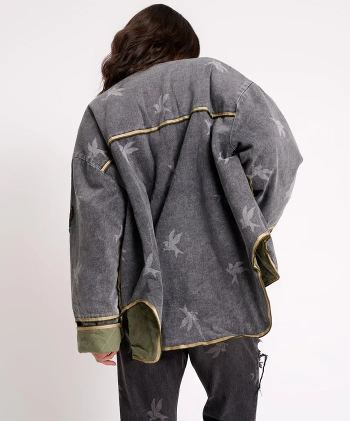 Women THE BOWER REVERSIBLE QUILTED DENIM JACKET One Teaspoon Jackets