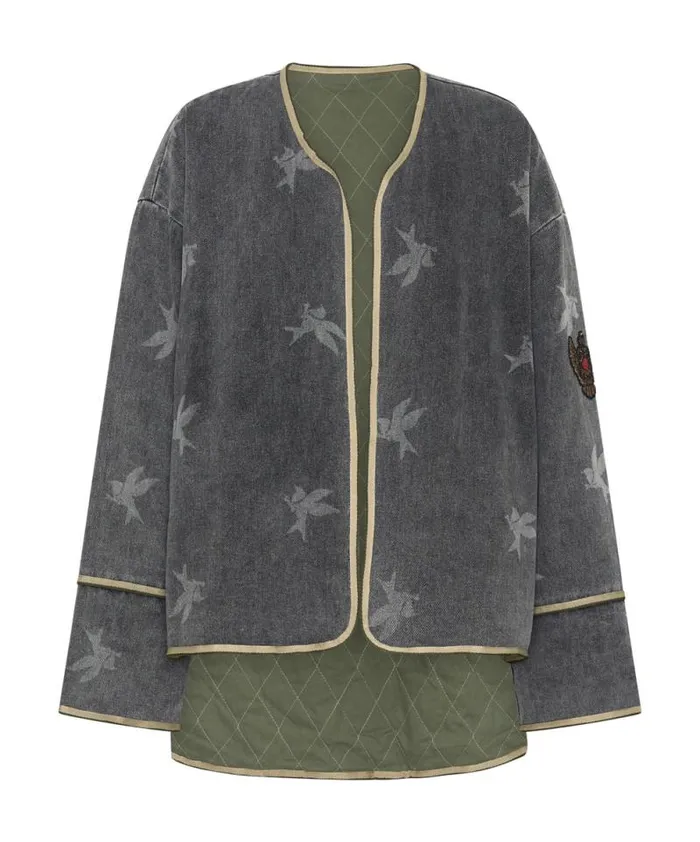 Women THE BOWER REVERSIBLE QUILTED DENIM JACKET One Teaspoon Jackets