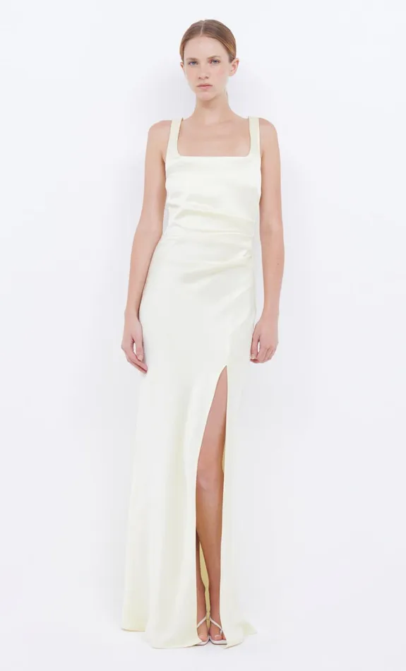 Women THE DREAMER SQUARE NECK DRESS 8211 ICE YELLOW Bec Bridge Bridesmaid Dresses