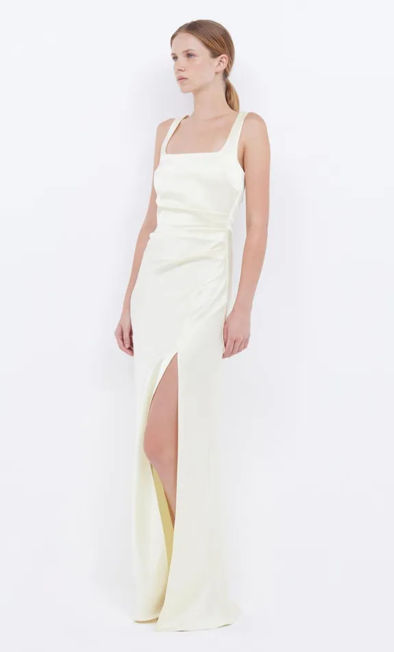 Women THE DREAMER SQUARE NECK DRESS 8211 ICE YELLOW Bec Bridge Bridesmaid Dresses