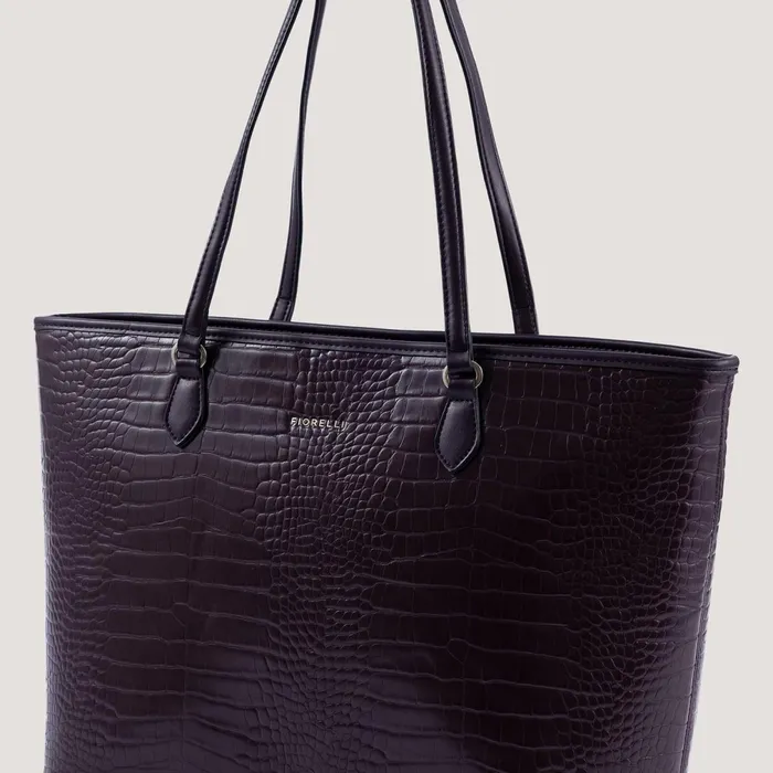 Women Thea Tote Bag Burgundy Croc Fiorelli Tote Bags