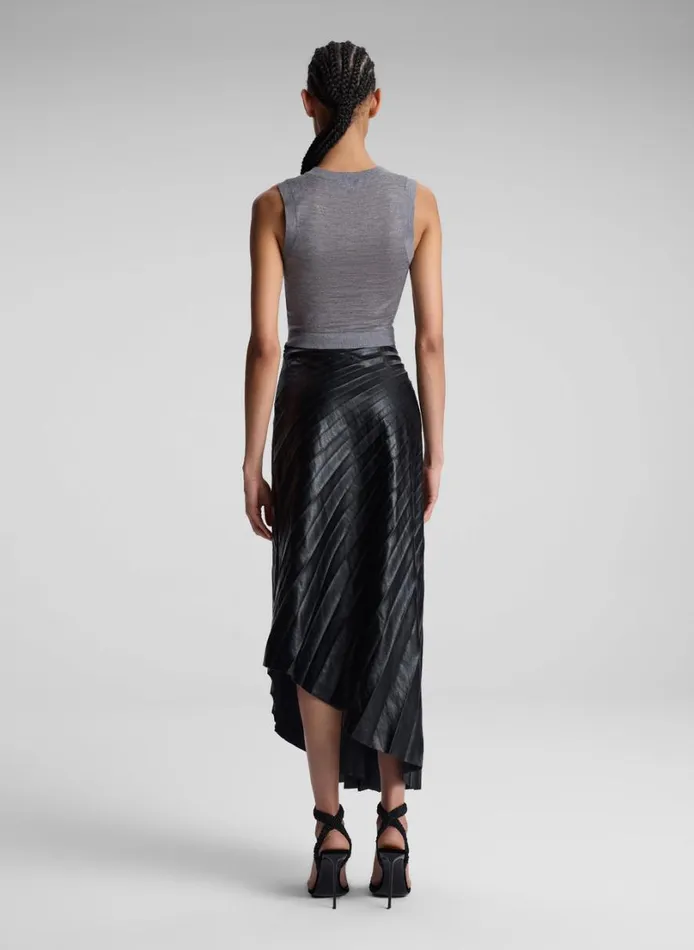 Women Tops ALC Brody Fine Merino Vest Medium Heather Grey