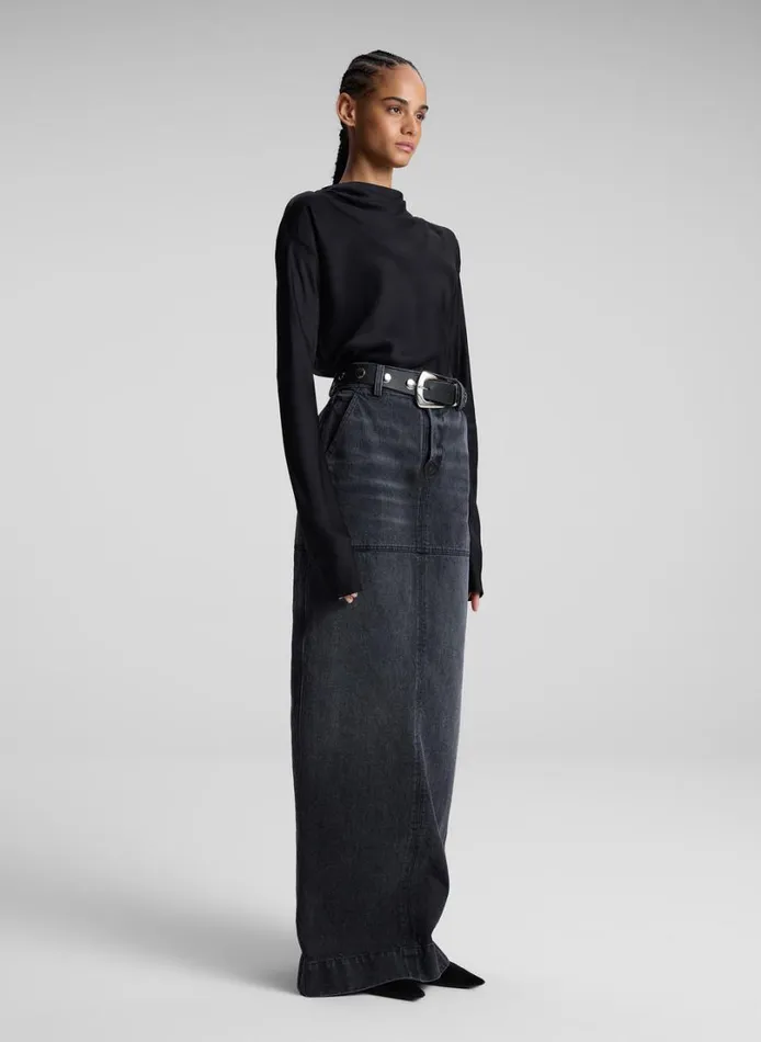 Women Tops ALC Georgia Satin Top Black