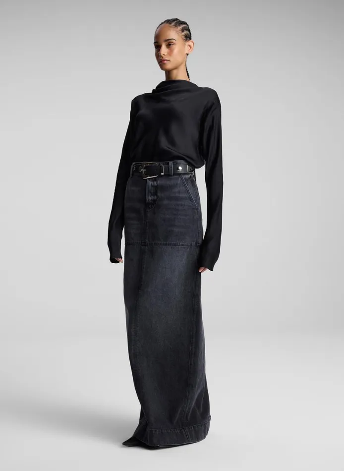Women Tops ALC Georgia Satin Top Black