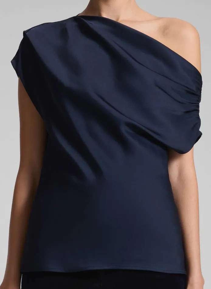 Women Tops ALC Poppy Satin Top Dark Sapphire