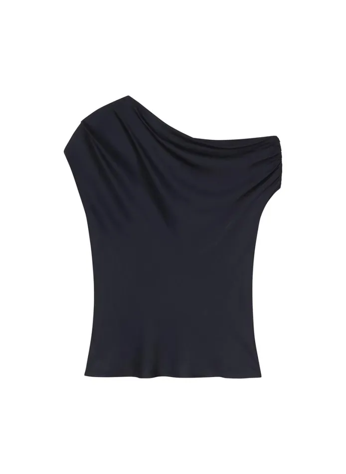 Women Tops ALC Poppy Satin Top Dark Sapphire