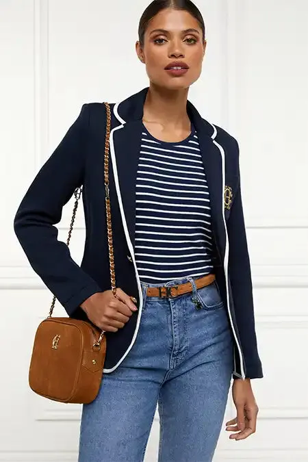 Women Tops Holland Cooper Padstow Crew Neck Tee Ink Navy Natural Stripe Women Tops Holland Cooper Padstow Crew Neck Tee Ink Navy Natural Stripe