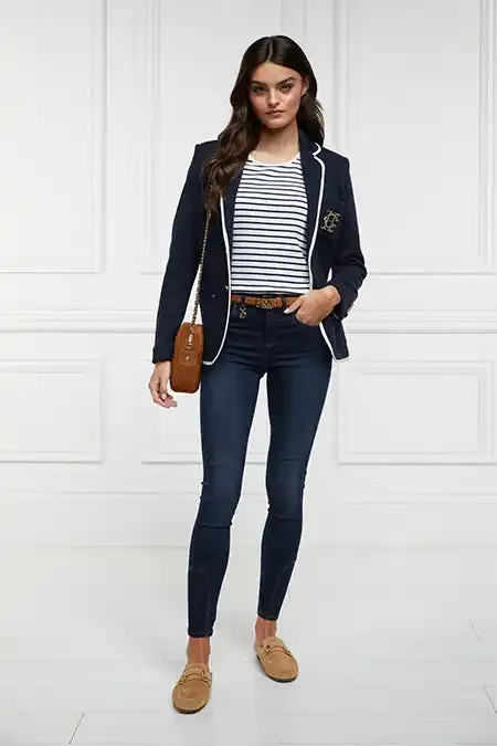 Women Tops Holland Cooper Padstow Crew Neck Tee Natural Ink Navy Stripe Women Tops Holland Cooper Padstow Crew Neck Tee Natural Ink Navy Stripe