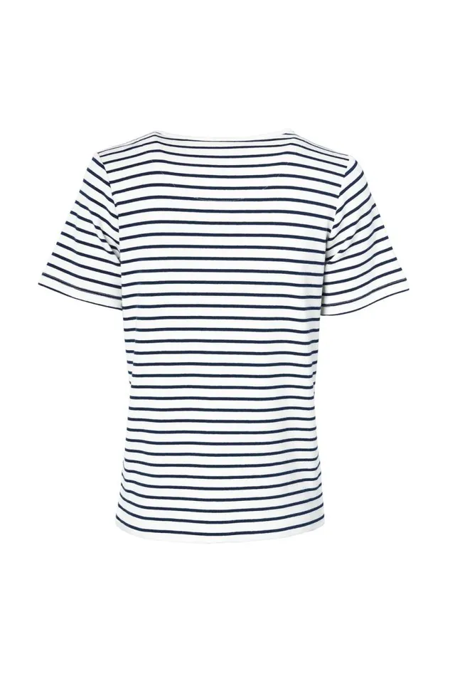 Women Tops Holland Cooper Padstow Crew Neck Tee Natural Ink Navy Stripe Women Tops Holland Cooper Padstow Crew Neck Tee Natural Ink Navy Stripe