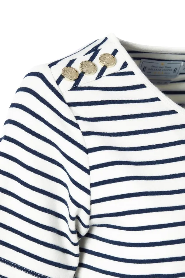 Women Tops Holland Cooper Padstow Crew Neck Tee Natural Ink Navy Stripe Women Tops Holland Cooper Padstow Crew Neck Tee Natural Ink Navy Stripe