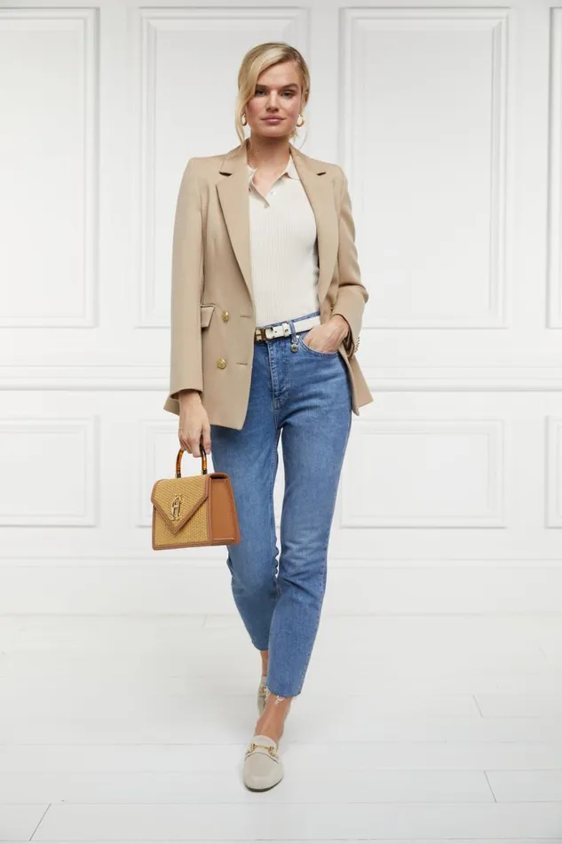 Women Tops Holland Cooper Scarlett Polo Knit Ecru Women Tops Holland Cooper Scarlett Polo Knit Ecru