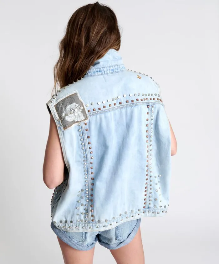 Women TORNADO STUDDED PUNK SLEEVELESS JACKET One Teaspoon Jackets Women TORNADO STUDDED PUNK SLEEVELESS JACKET One Teaspoon Jackets