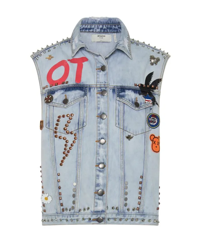 Women TORNADO STUDDED PUNK SLEEVELESS JACKET One Teaspoon Jackets Women TORNADO STUDDED PUNK SLEEVELESS JACKET One Teaspoon Jackets