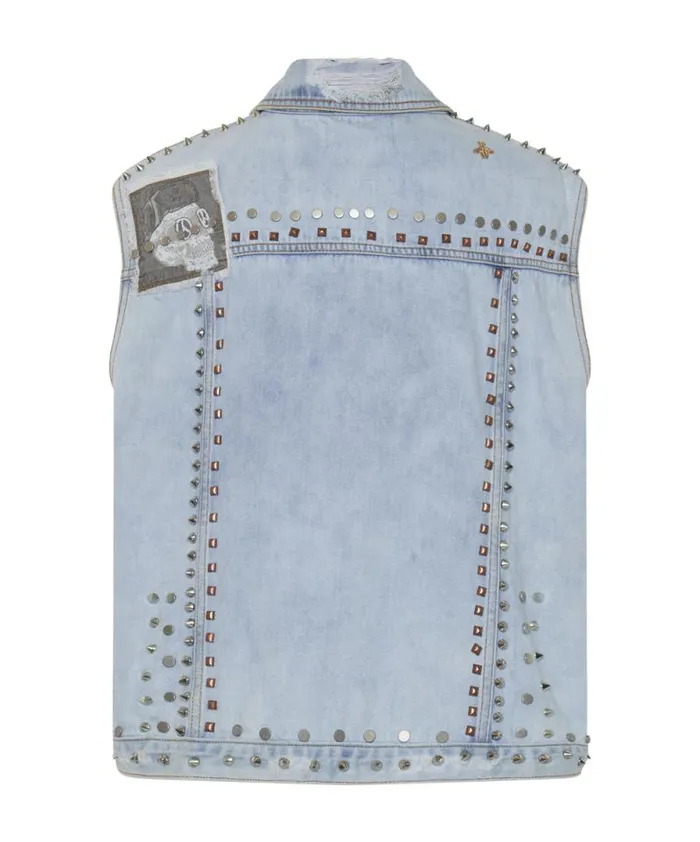 Women TORNADO STUDDED PUNK SLEEVELESS JACKET One Teaspoon Jackets Women TORNADO STUDDED PUNK SLEEVELESS JACKET One Teaspoon Jackets