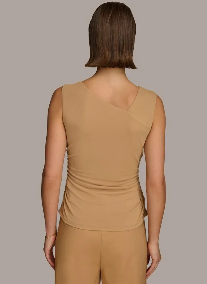Women TORTOISE HARDWARE SHOULDER TOP Brown Donna Karan New York Sweaters And Tops Women TORTOISE HARDWARE SHOULDER TOP Brown Donna Karan New York Sweaters And Tops