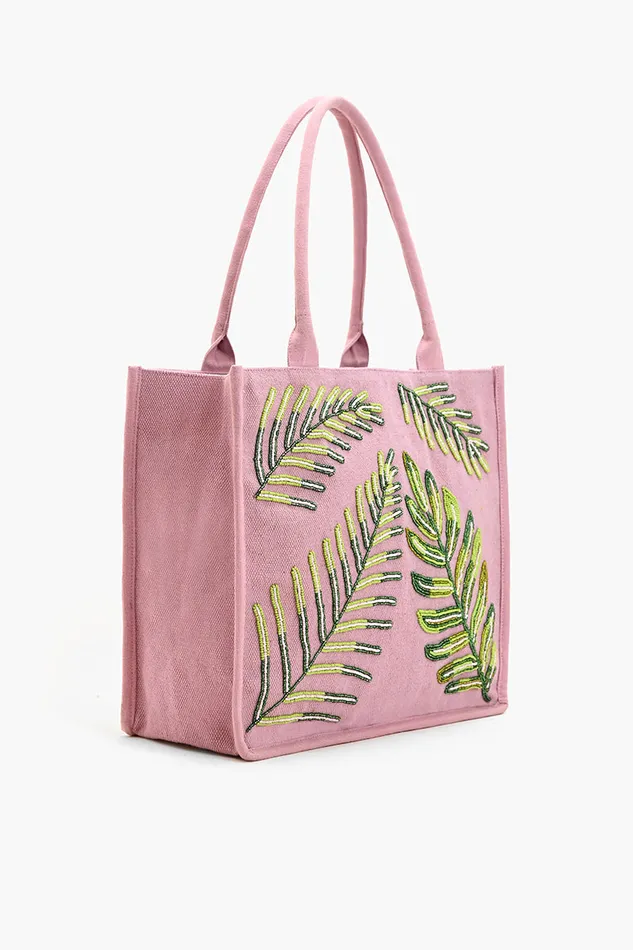 Women Totes America and Beyond Leaf Embellished Large Book Tote