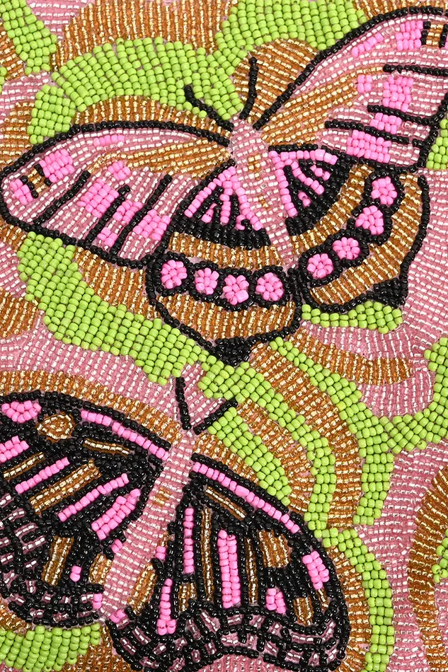 Women Totes America and Beyond Mystic Pink Butterfly Mini Tote