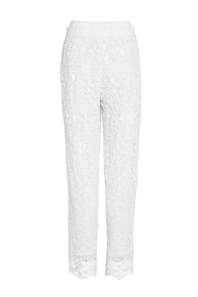 Women Trousers Holland Cooper Beach Pant White Women Trousers Holland Cooper Beach Pant White