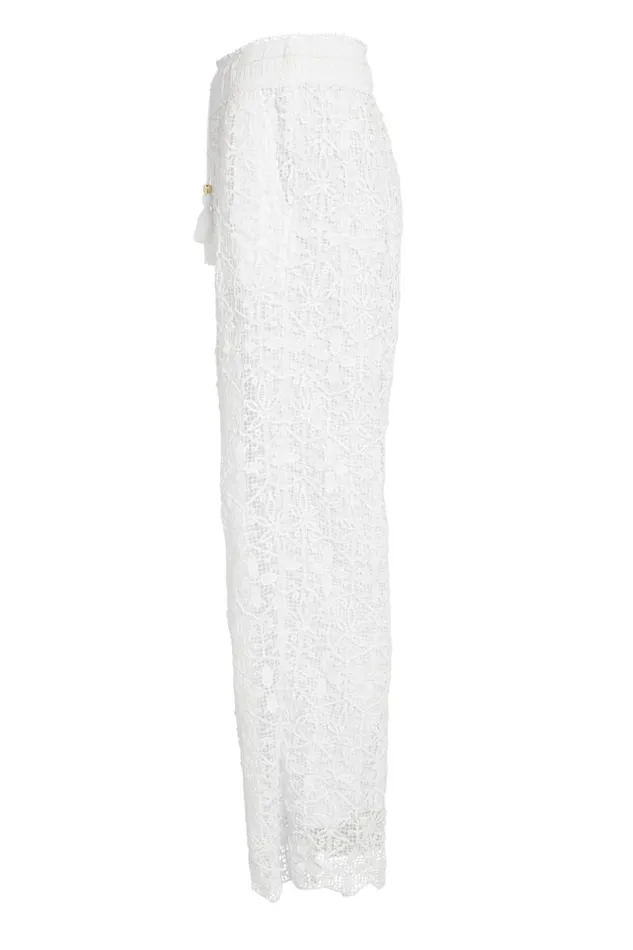 Women Trousers Holland Cooper Beach Pant White Women Trousers Holland Cooper Beach Pant White