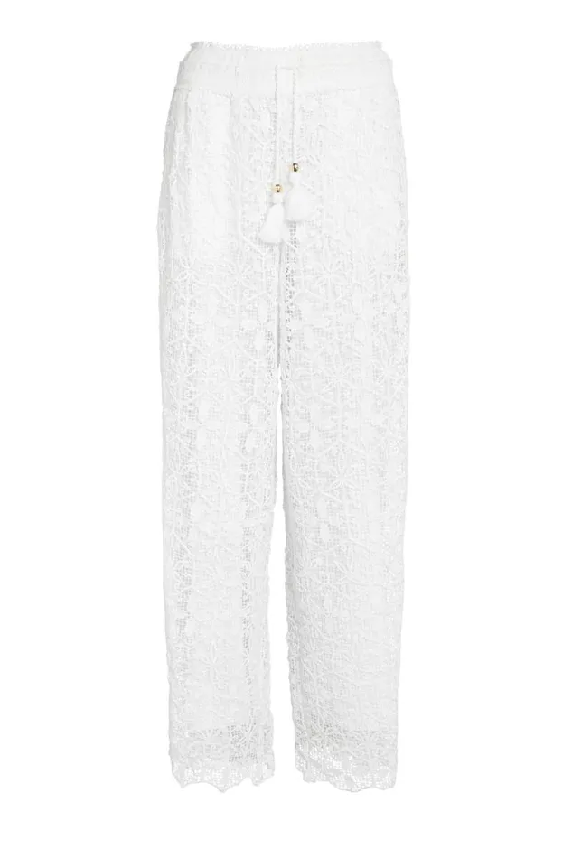 Women Trousers Holland Cooper Beach Pant White Women Trousers Holland Cooper Beach Pant White