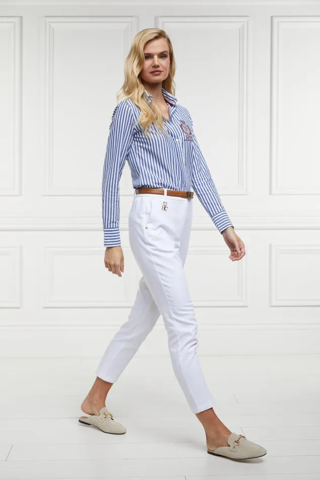 Women Trousers Holland Cooper Bexley Cigarette Trouser White Women Trousers Holland Cooper Bexley Cigarette Trouser White