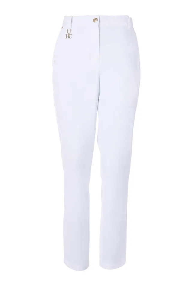 Women Trousers Holland Cooper Bexley Cigarette Trouser White Women Trousers Holland Cooper Bexley Cigarette Trouser White
