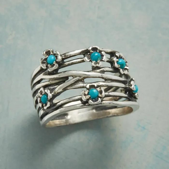 Women Turquoise Dunes Ring Sundance Catalog Rings