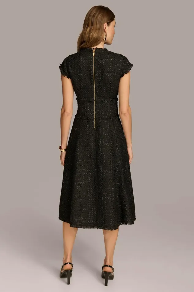 Women TWEED MIDI DRESS Black Donna Karan New York Dresses And Jumpsuits Women TWEED MIDI DRESS Black Donna Karan New York Dresses And Jumpsuits