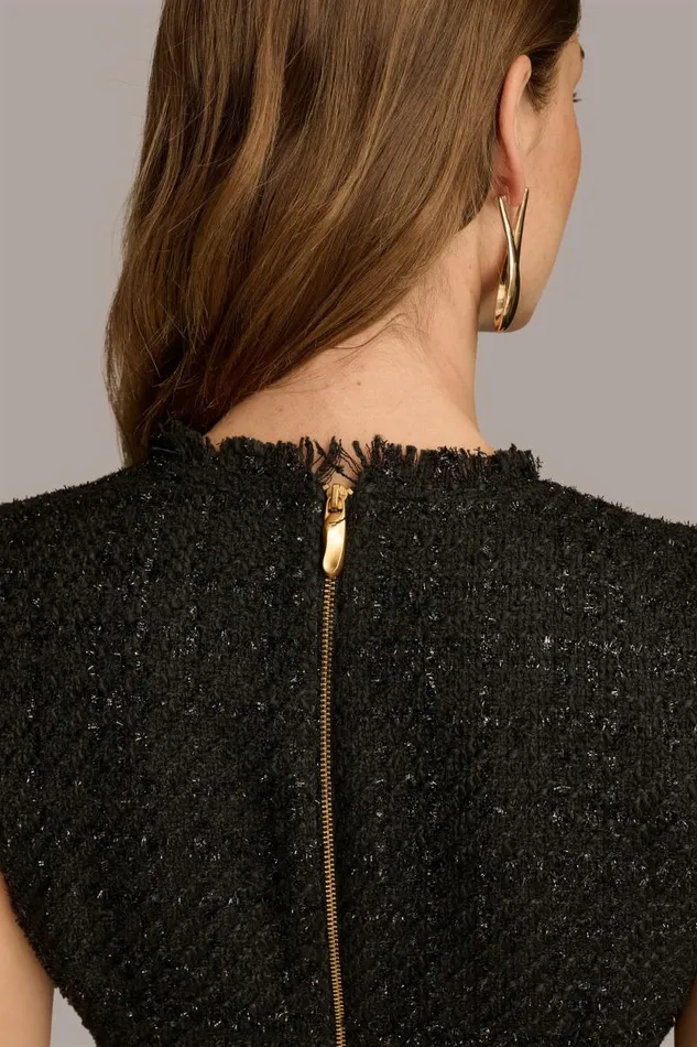 Women TWEED MIDI DRESS Black Donna Karan New York Dresses And Jumpsuits Women TWEED MIDI DRESS Black Donna Karan New York Dresses And Jumpsuits