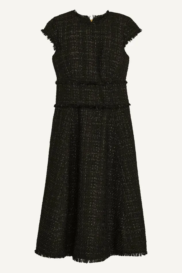 Women TWEED MIDI DRESS Black Donna Karan New York Dresses And Jumpsuits Women TWEED MIDI DRESS Black Donna Karan New York Dresses And Jumpsuits