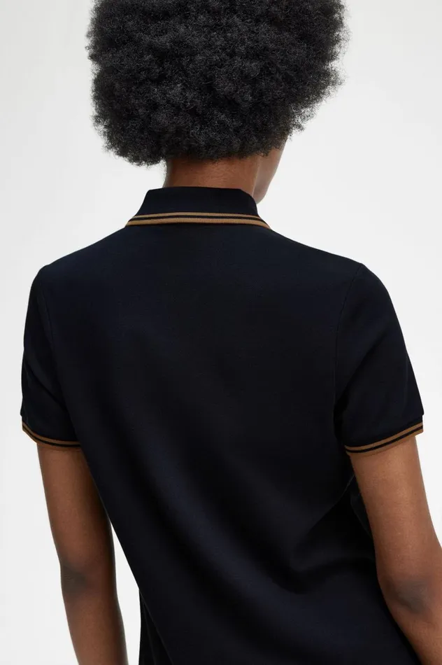 Women Twin Tipped Shirt Dress Navy Fred Perry Dresses