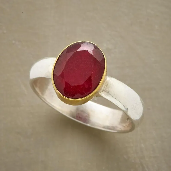 Women Two Tone Ruby Ring Sundance Catalog Rings