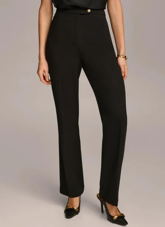 Women UPDATED MODERN FIT PANT Black Donna Karan New York Pants