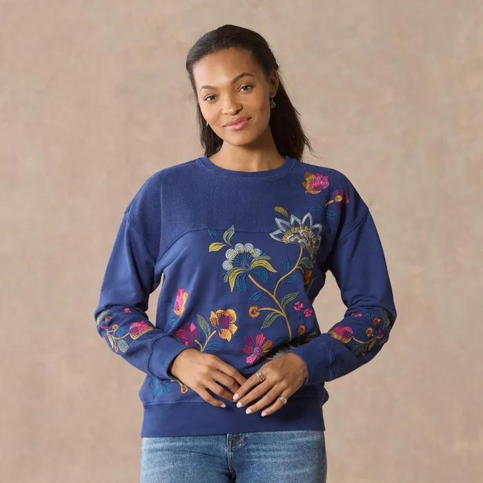 Women Vanessa Relaxed Sweatshirt Heather Gray Sundance Catalog Tops