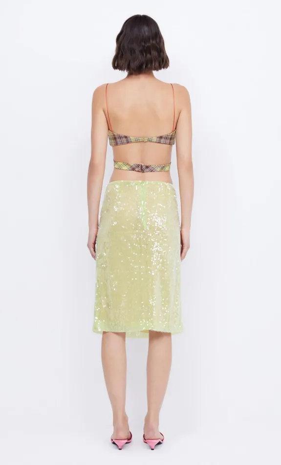 Women VENUS SEQUIN MIDI SKIRT 8211 CITRUS Bec Bridge Skirts