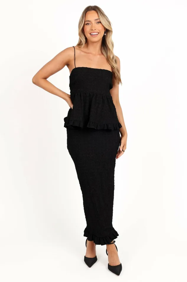 Women Villagio Two Piece Set Black Matching Sets Petal and Pup