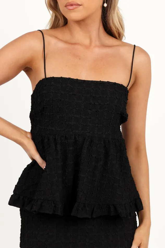 Women Villagio Two Piece Set Black Matching Sets Petal and Pup