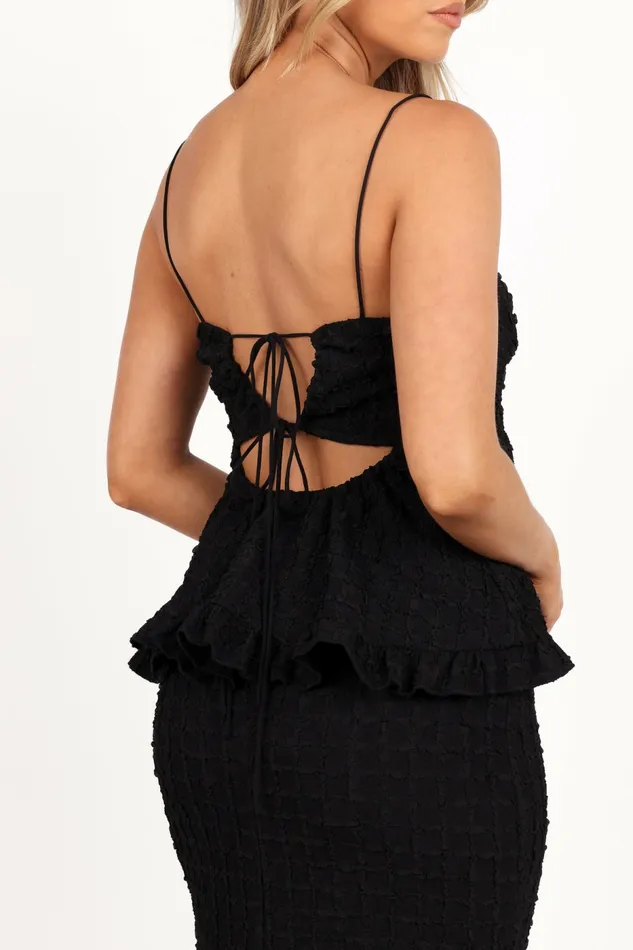 Women Villagio Two Piece Set Black Matching Sets Petal and Pup