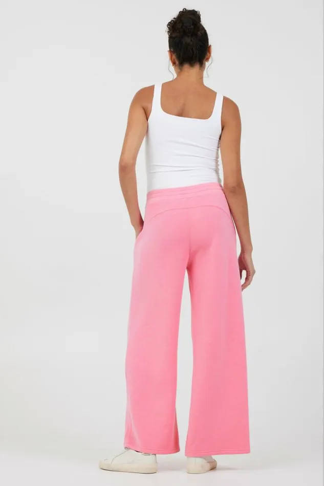 Women Vintage Havana All Bottoms Coastal Coral Cloud Fleece Flare Pants Coastal Coral