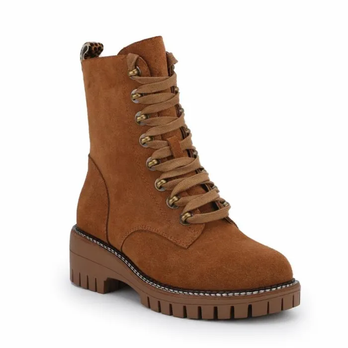 Women Vintage Havana Boots Booties BANKER 8211 CHESTNUT Chestnut