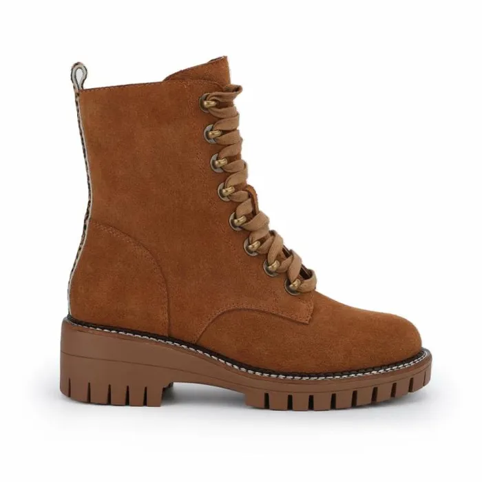 Women Vintage Havana Boots Booties BANKER 8211 CHESTNUT Chestnut