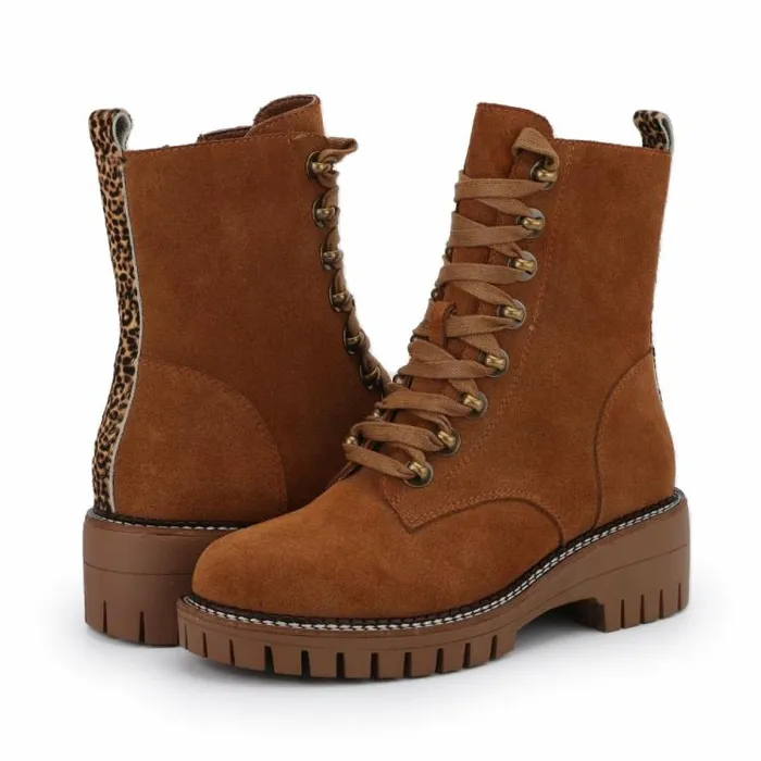 Women Vintage Havana Boots Booties BANKER 8211 CHESTNUT Chestnut